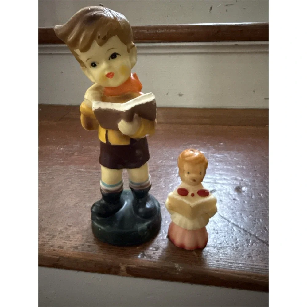 Vintage 5-Snowmen,2-Santa,2-pillar,2-standing boy & girl,‎ 1 mini girl candles